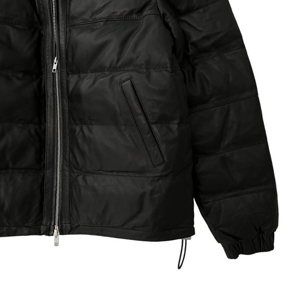 ๐ DSTLD Lamb Leather Quilted Down Puffer Jacket - Picture 5 of 8
